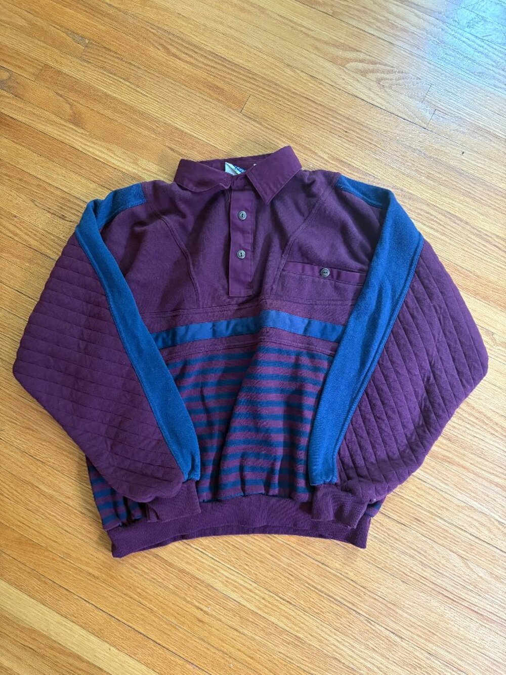 DENIM Express Button Up Sweater, Vintage- XL